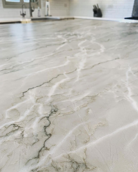 close up of marble countertops